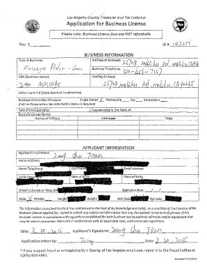Business License General Information – Treasurer and Tax .